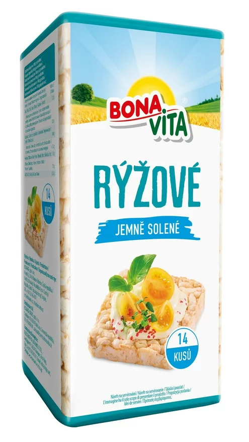 BONAVITA Ryžové chlebíčky jemne solené 120g cena za 1 kartón (10 kusov) BONAVITA Ryžové chlebíčky jemne solené 120g cena za 1 kartón (10 kusov)
