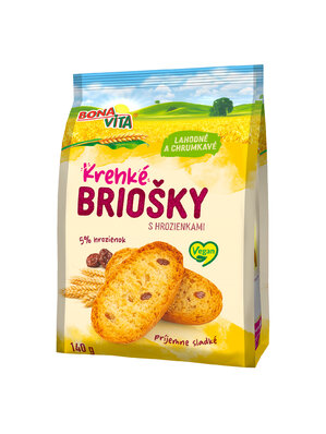 BRIOŠKY s hrozienkami 140g (10 kusov)