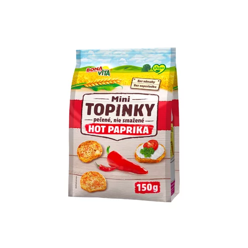 Mini topinky HOT PAPRIKA 150g cena za 1 kartón (10 kusov) Mini topinky HOT PAPRIKA 150g cena za 1 kartón (10 kusov)