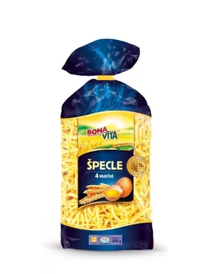 Špecle rezance 4-vaječné 500g cena za 1 kartón (10 kusov) Špecle rezance 4-vaječné 500g cena za 1 kartón (10 kusov)