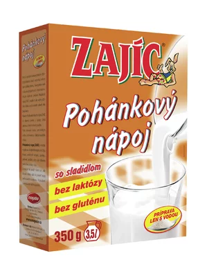 Zajíc pohánkový nápoj 350g cena za 1 kartón (8 kusov) Zajíc pohánkový nápoj 350g cena za 1 kartón (8 kusov)