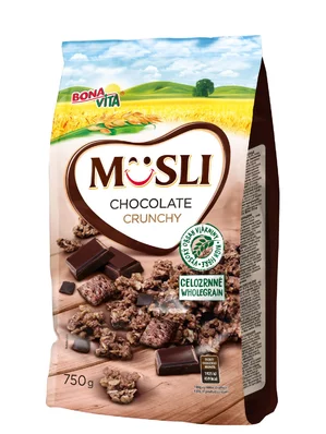 Zapekané müsli s čokoládou 750g cena za 1 kartón (10 kusov) Zapekané müsli s čokoládou 750g cena za 1 kartón (10 kusov)