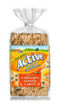 ACTIVE Kváskové knäckebroty s tekvicovými semienkami a syrom 180g cena za 1 kartón (8 kusov)