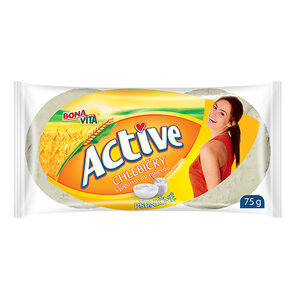 ACTIVE Pšeničné chlebíčky s jogurt. polevou 75g cena za 1 kartón (20 kusov)