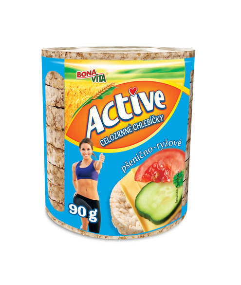 ACTIVE Pšenično-ryžové 90g cena za 1 kartón (24 kusov)