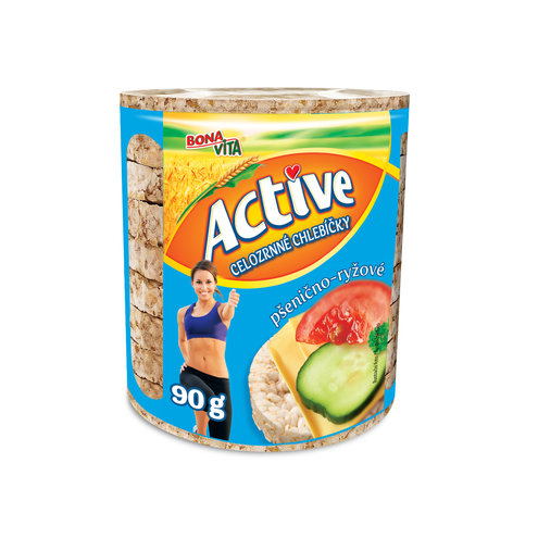 ACTIVE Pšenično-ryžové 90g cena za 1 kartón (24 kusov)
