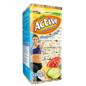 ACTIVE Pšenično - ryžové chelbíčky 120g cena za 1 kartón (10 kusov)