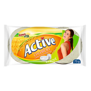 ACTIVE Ryžové chlebíčky s jogurtov. polevou 75g cena za 1 kartón (20 kusov)