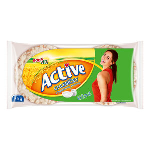 ACTIVE Ryžové chlebíčky s jogurtovou polevou 75g cena za 1 kartón (10 kusov)