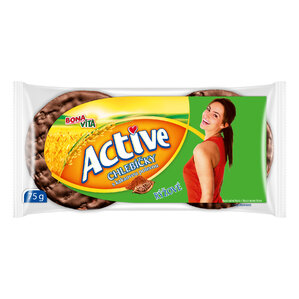 ACTIVE Ryžové chlebíčky s  kakaovou polevou 75g cena za 1 kartón (10 kusov)