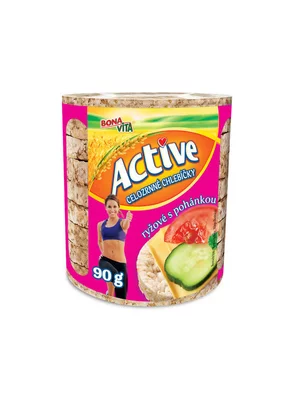 ACTIVE Ryžové s pohánkou 90g cena za 1 kartón (24 kusov) ACTIVE Ryžové s pohánkou 90g cena za 1 kartón (24 kusov)