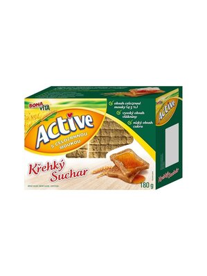 ACTIVE Suchár celozrnný 180g cena za 1 kartón (6 kusov)
