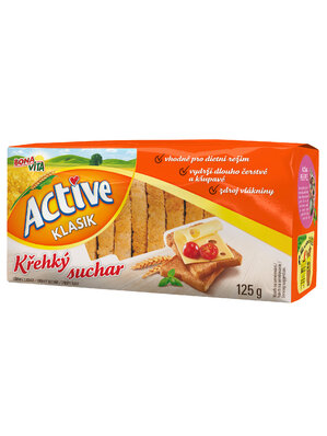 ACTIVE Suchár klasik 125g cena za 1 kartón (10 kusov)