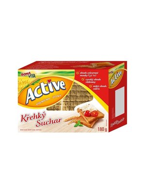 ACTIVE Suchár pšenično-ražný 180g cena za 1 kartón (6 kusov)