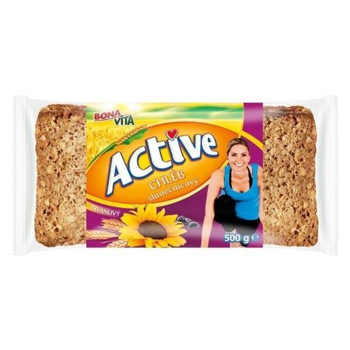 ACTIVE Trvanlivý chlieb slnečnicový 500g cena za 1 kartón (12 kusov)