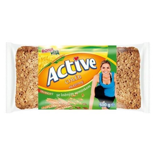 ACTIVE Trvanlivý chlieb viaczrnný 500g cena za 1 kartón (12 kusov)