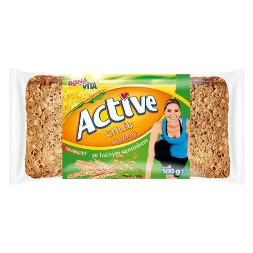 ACTIVE Trvanlivý chlieb viaczrnný 500g cena za 1 kartón (12 kusov)