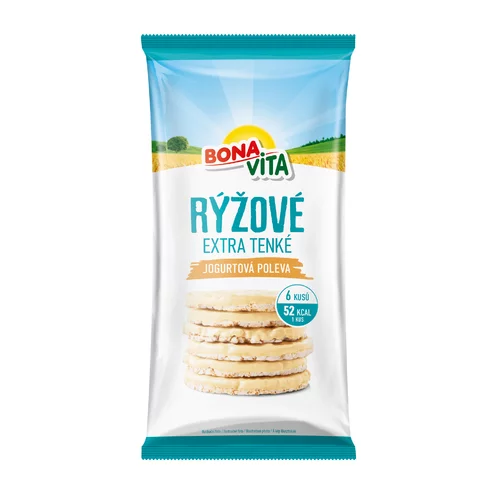 BONAVITA Ryžové extra tenké chlebíčky s jogurtovou polevou 70g cena za kartón (10 kusov)