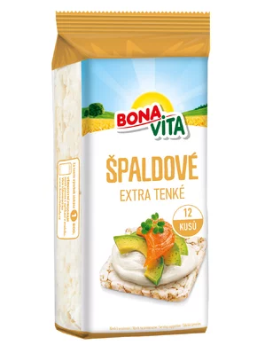 BONAVITA Špaldové extra tenké 105g cena za 1 kartón (14 kusov)