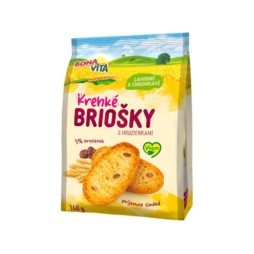 BRIOŠKY s hrozienkami 140g (10 kusov)