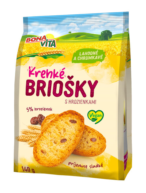 BRIOŠKY s hrozienkami 140g (10 kusov)