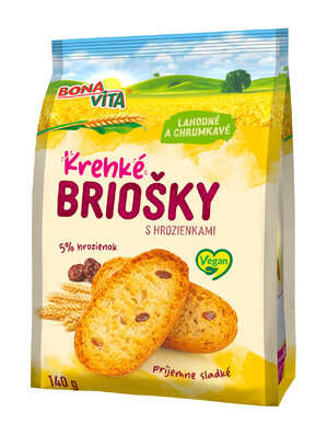 BRIOŠKY s hrozienkami 140g (10 kusov)
