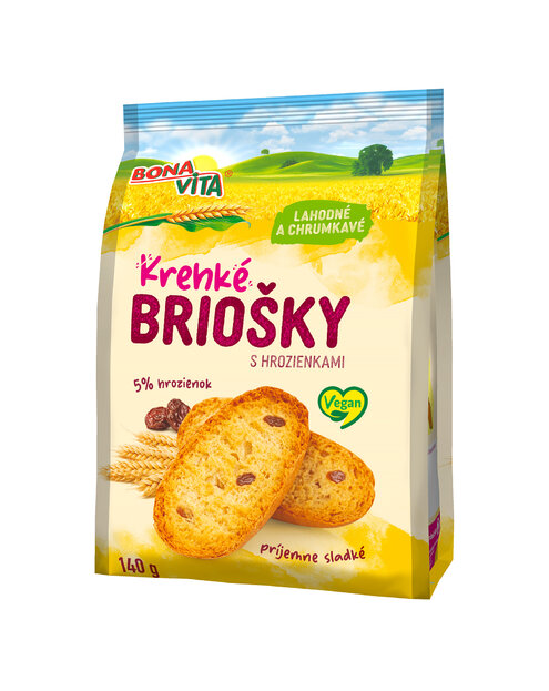 BRIOŠKY s hrozienkami 140g (10 kusov)