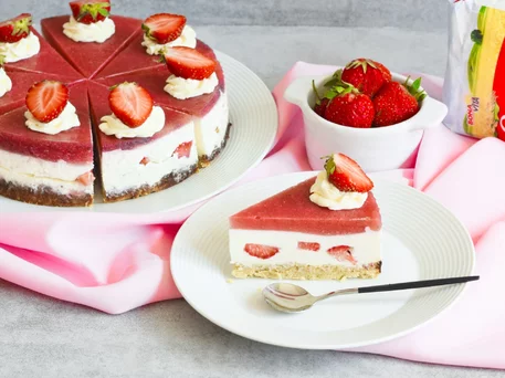 Cheesecake s jahodami Cheesecake s jahodami
