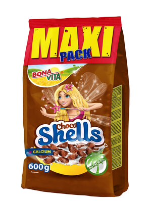 Choco shells MAXI mušličky 600g cena za 1 kartón (10 kusov)