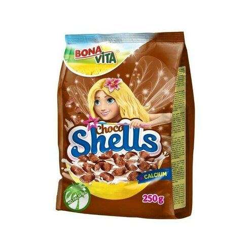 Choco shells mušličky 250g cena za 1 kartón (12 kusov)