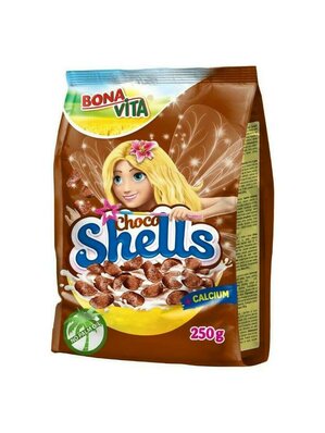 Choco shells mušličky 250g cena za 1 kartón (12 kusov)