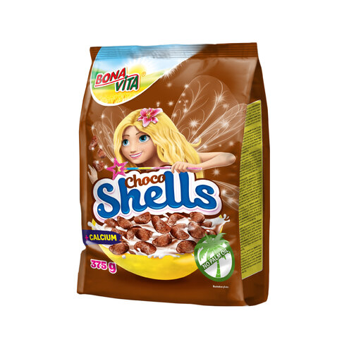 Choco shells mušličky 375g cena za 1 kartón (12 kusov)