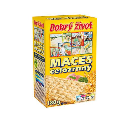 DOBRÝ ŽIVOT Maces celozrnný 180g cena za 1 kartón (10 kusov)