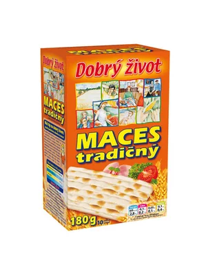 DOBRÝ ŽIVOT Maces tradičný 180g cena za 1 kartón (10 kusov) DOBRÝ ŽIVOT Maces tradičný 180g cena za 1 kartón (10 kusov)