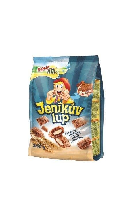 Jeníkuv lup vankúšiky s náplňou s mliečnou príchuťou 250g cena za 1 kartón (12 kusov)