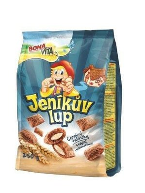Jeníkuv lup vankúšiky s náplňou s mliečnou príchuťou 250g cena za 1 kartón (12 kusov)