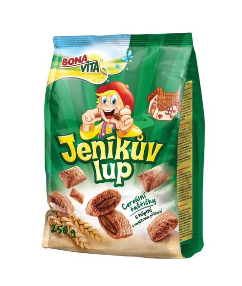 Jeníkuv lup vankúšiky s nugátovou náplňou s 250g cena za 1 kartón (12 kusov)