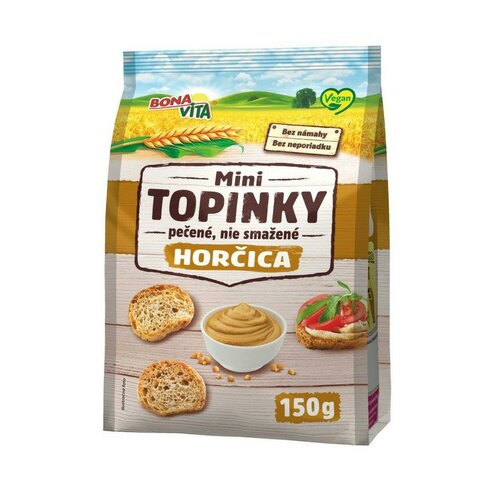 MINI topinky HORČICOVÉ 150g cena za 1 kartón (10kusov)