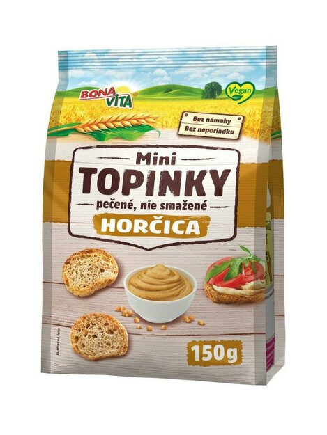 MINI topinky HORČICOVÉ 150g cena za 1 kartón (10kusov)