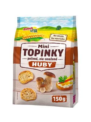 Mini topinky s hubovou príchuťou 150g cena za 1 kartón (10 kusov)