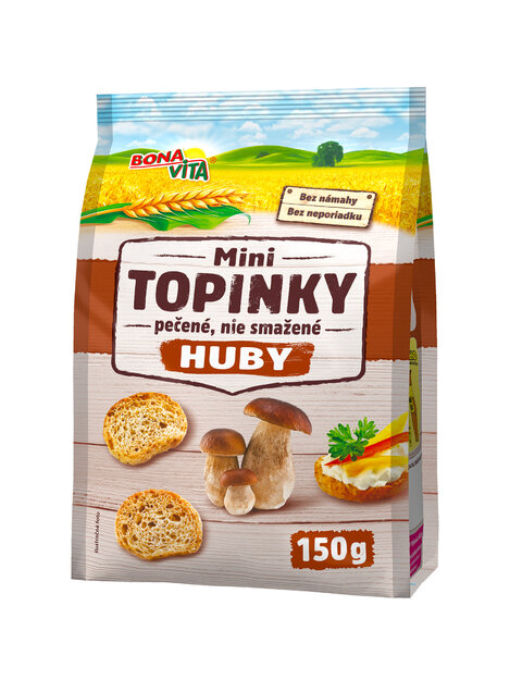 Mini topinky s hubovou príchuťou 150g cena za 1 kartón (10 kusov)