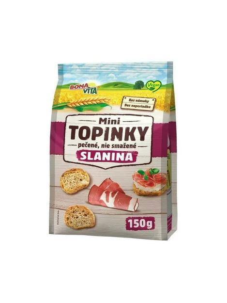 MINI topinky SLANINOVÉ 150g cena za 1 kartón (10kusov) MINI topinky SLANINOVÉ 150g cena za 1 kartón (10kusov)