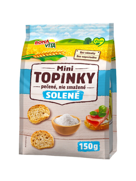 Mini topinky solené 150g cena za 1 kartón (10 kusov)