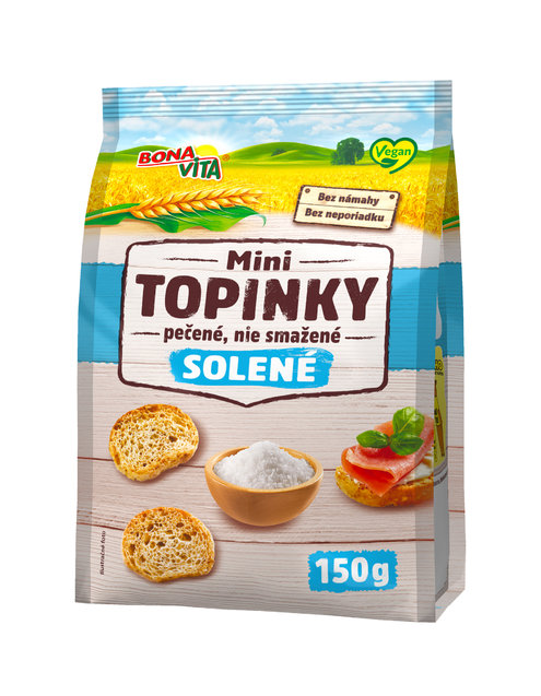Mini topinky solené 150g cena za 1 kartón (10 kusov)