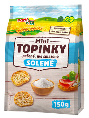 Mini topinky solené 150g cena za 1 kartón (10 kusov)