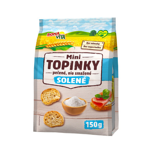 Mini topinky solené 150g cena za 1 kartón (10 kusov)