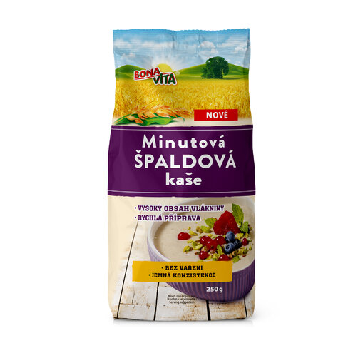 MINÚTOVÁ ŠPALDOVÁ kaša 250g cena za 1 kartón (10 kusov)