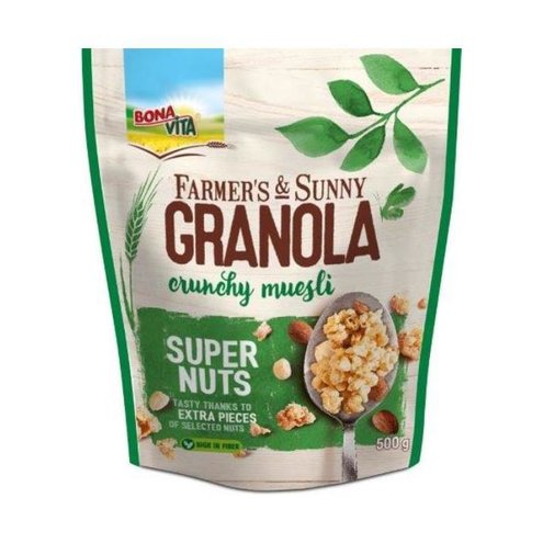 Müsli GRANOLA s orechami 500g cena za 1 kartón (6 kusov)