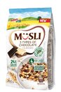 Müsli sypané 3 druhy čokolády 750g cena za 1 kartón (10 kusov)
