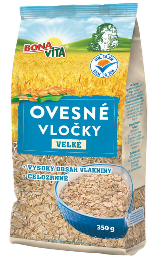 Ovsené vločky 350g cena za 1 kartón (21 kusov)